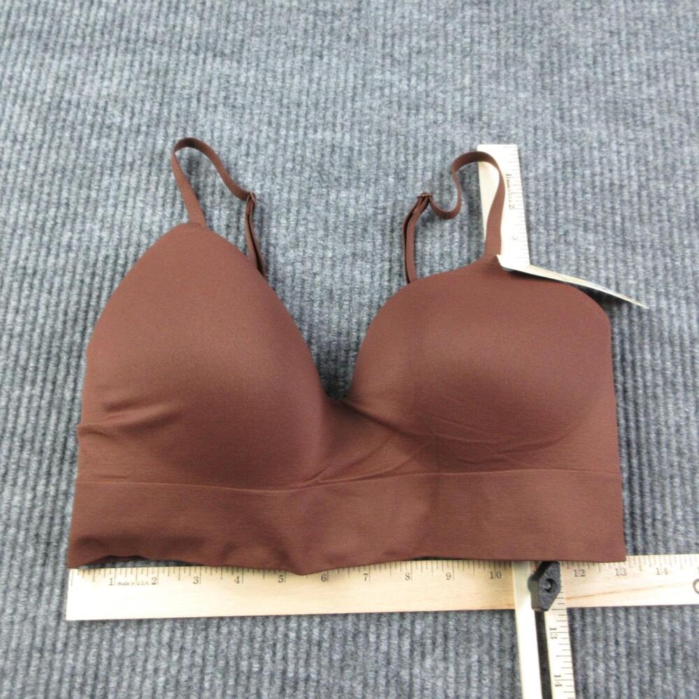 Truekind Bra Womens L Brown Longline Wireless Molded Shaping Tagless Padded NWT